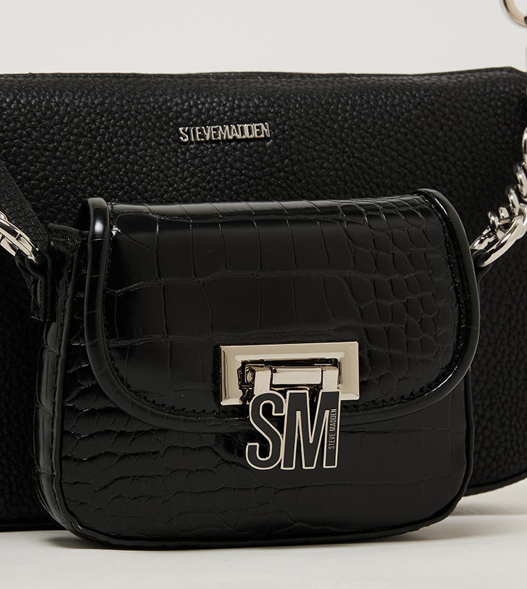 BNAIM Metal Accent Crossbody Bag