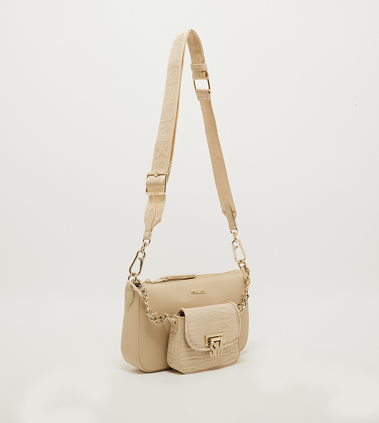 BNAIM Metal Accent Crossbody Bag