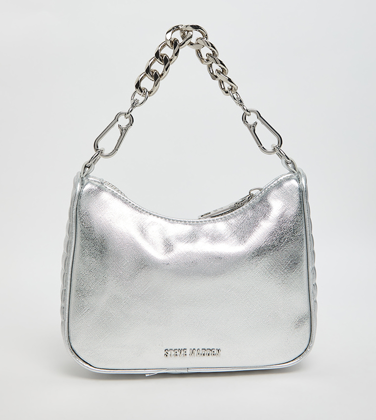 BKHAI Metallic Logo Badge Shoulder Bag