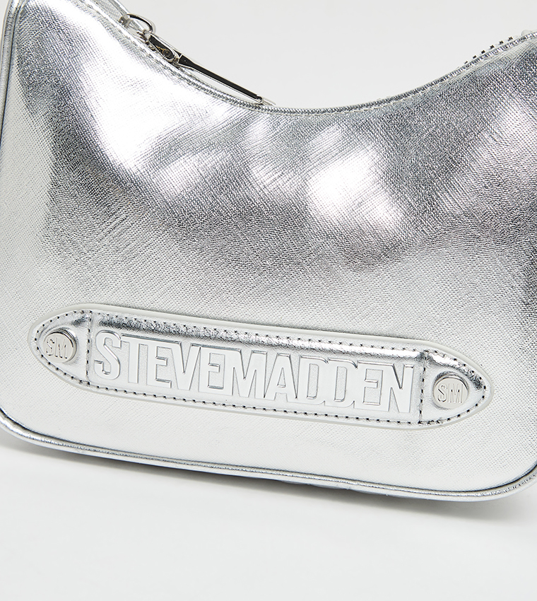 BKHAI Metallic Logo Badge Shoulder Bag