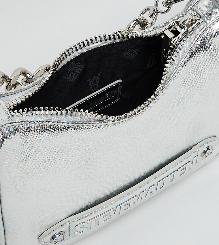 BKHAI Metallic Logo Badge Shoulder Bag