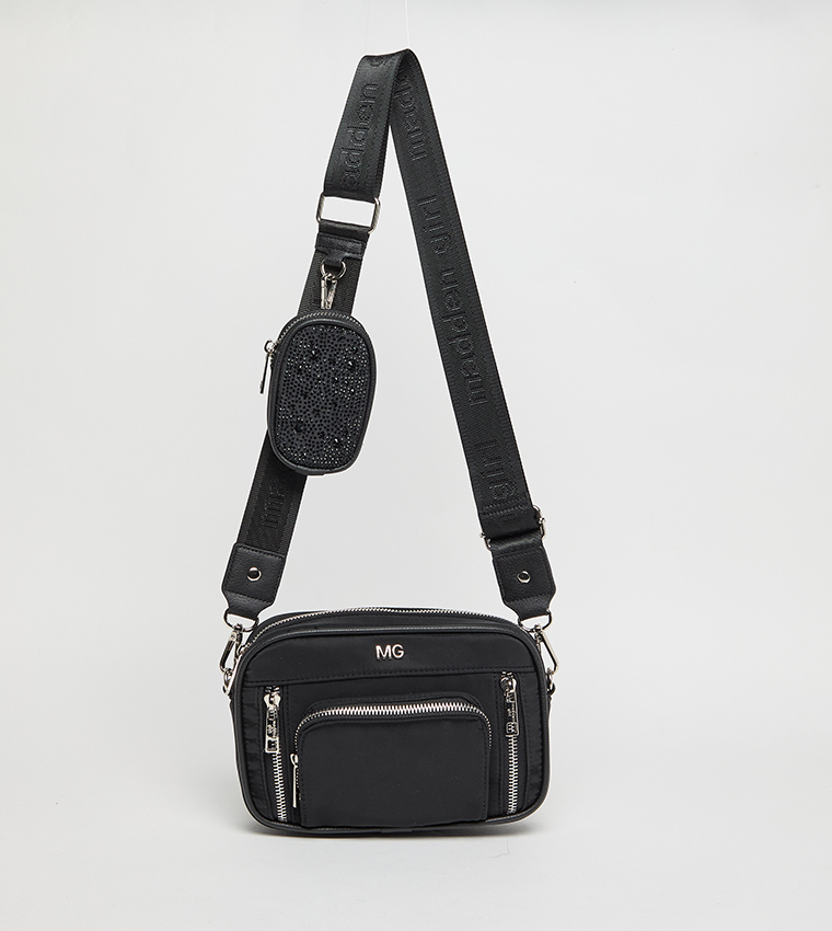 Logo Detail Crossbody Bag with Pouch