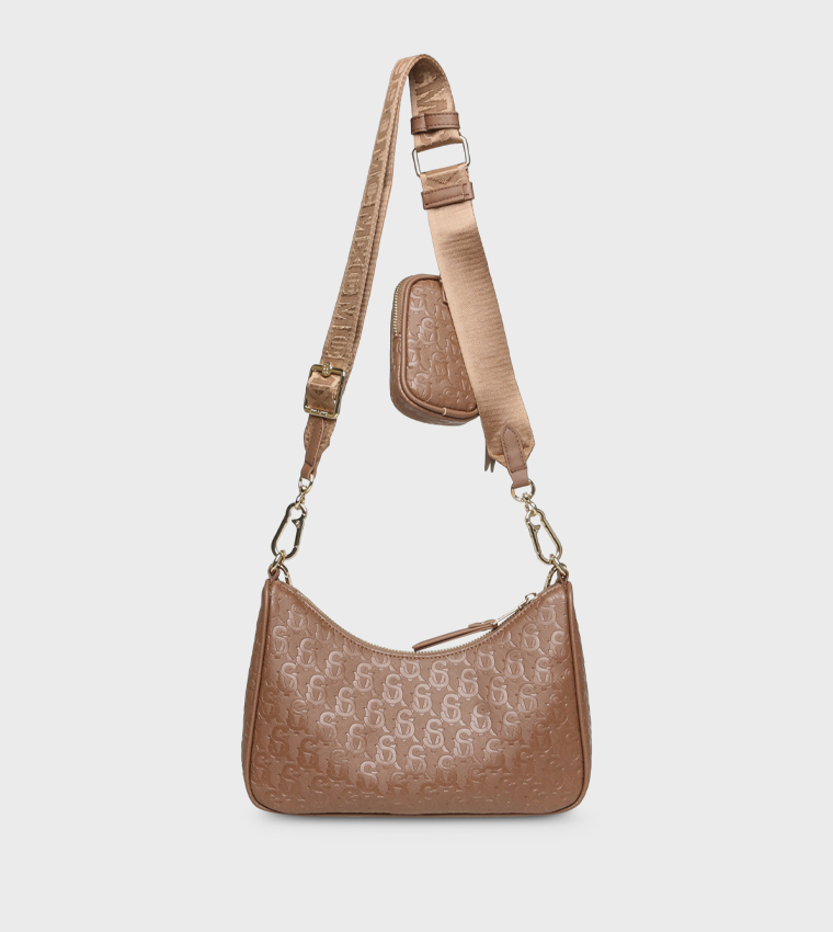 BVICE-E Monogram Shoulder Bag with Coin Purse