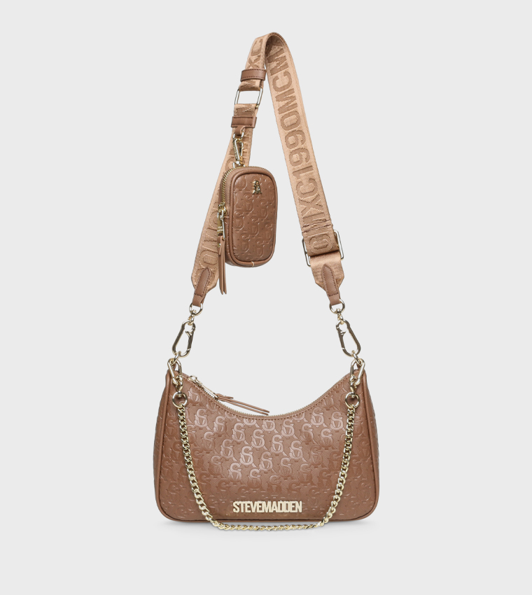 BVICE-E Monogram Shoulder Bag with Coin Purse