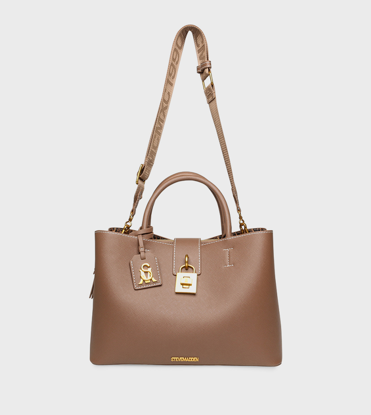 BKESS-L Logo Detail Satchel Bag