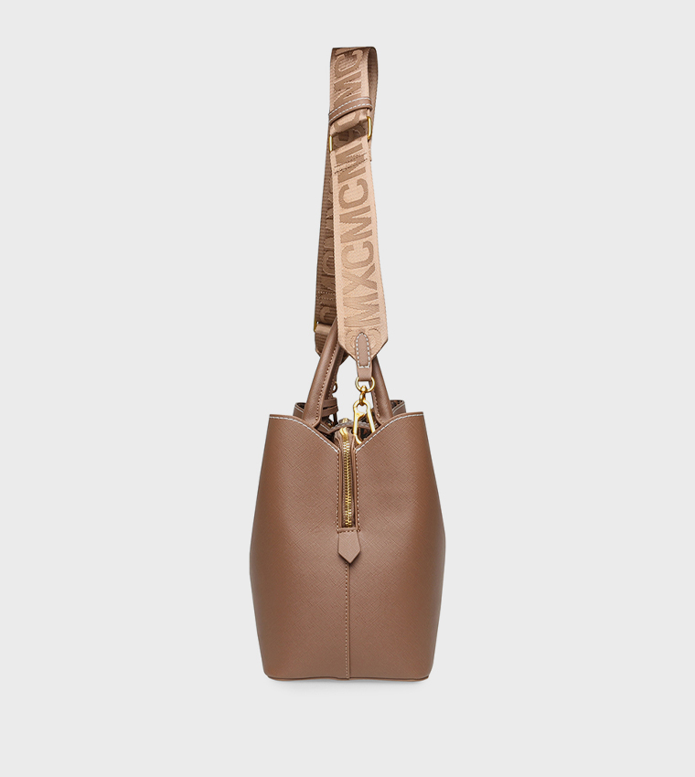 BKESS-L Logo Detail Satchel Bag