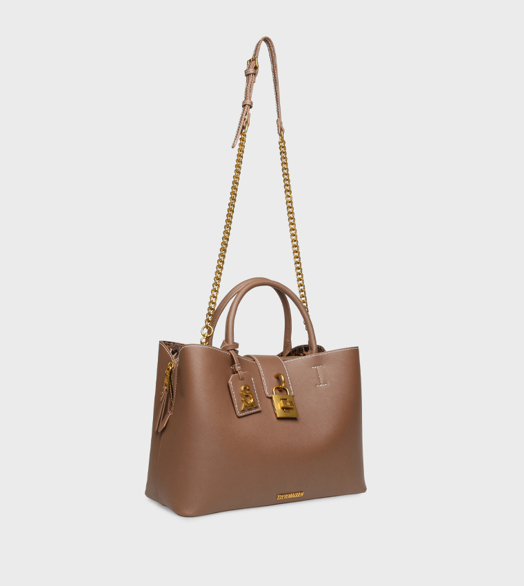 BKESS-L Logo Detail Satchel Bag