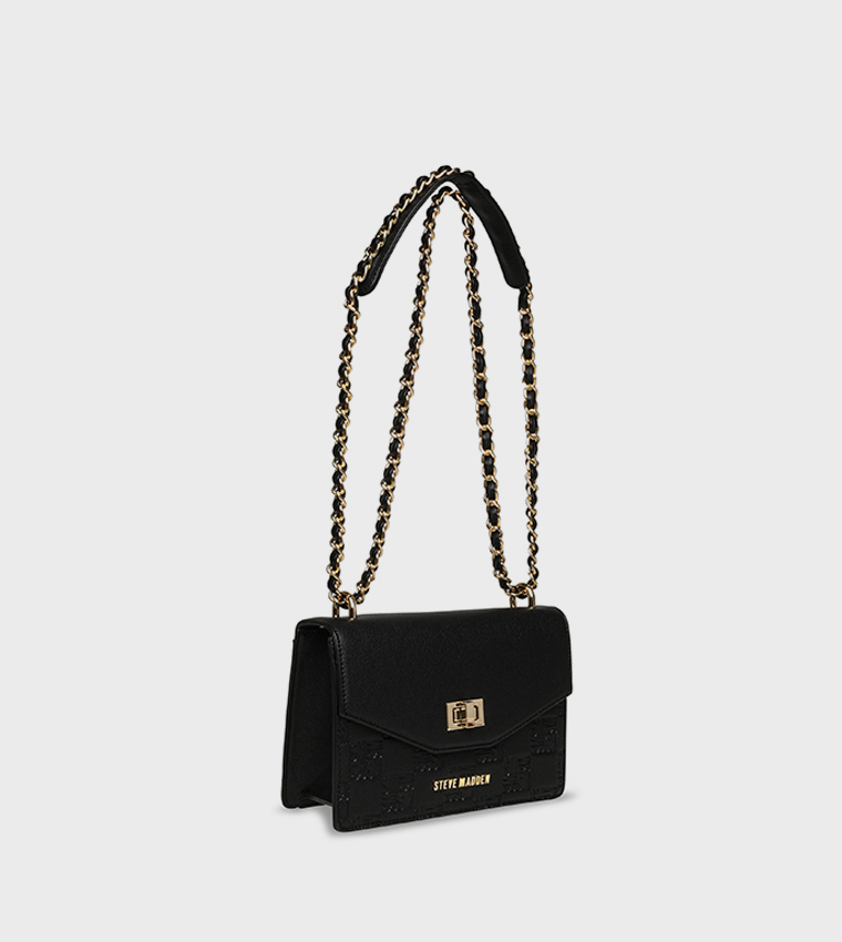 BAMARA-2 Logo Debossed Convertible Crossbody Bag