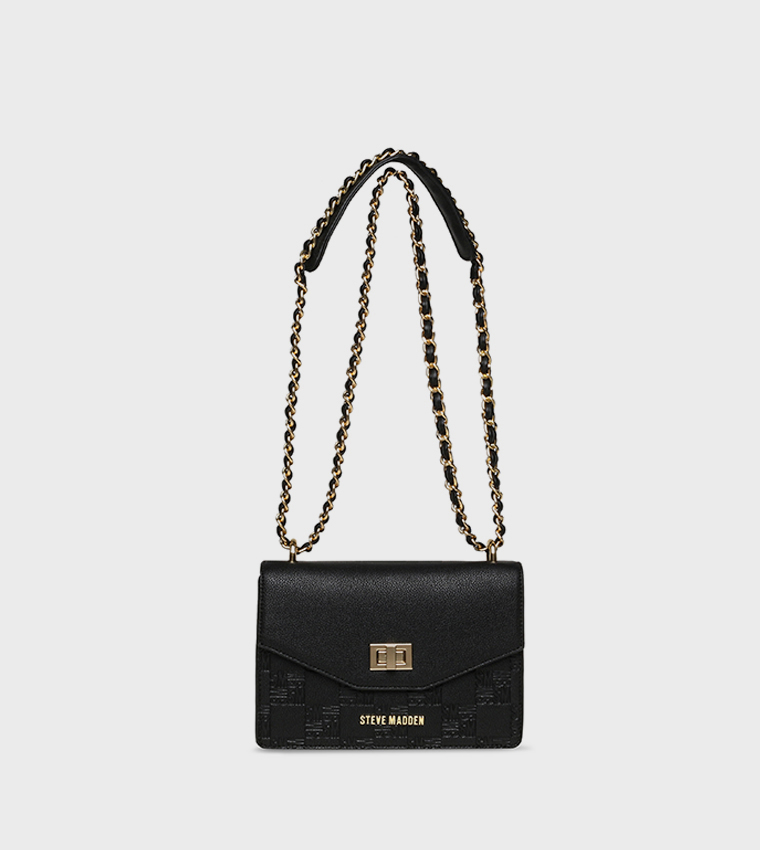 BAMARA-2 Logo Debossed Convertible Crossbody Bag