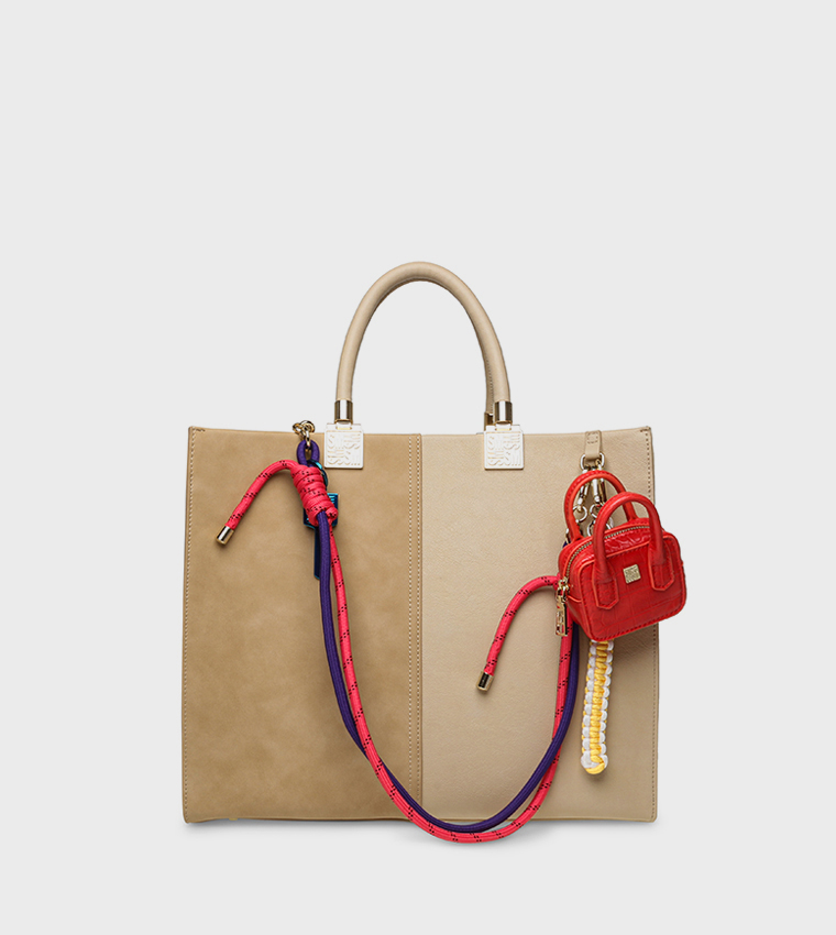 BCHLOEY Color Block Tote Bag