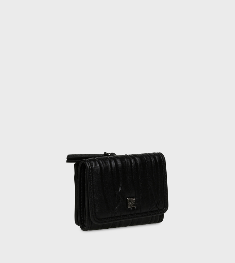 BEOS Textured Logo Detail Wallet
