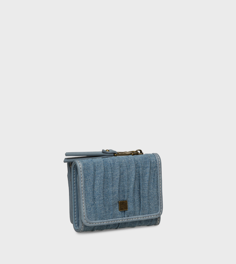 BEOS Textured Logo Detail Wallet
