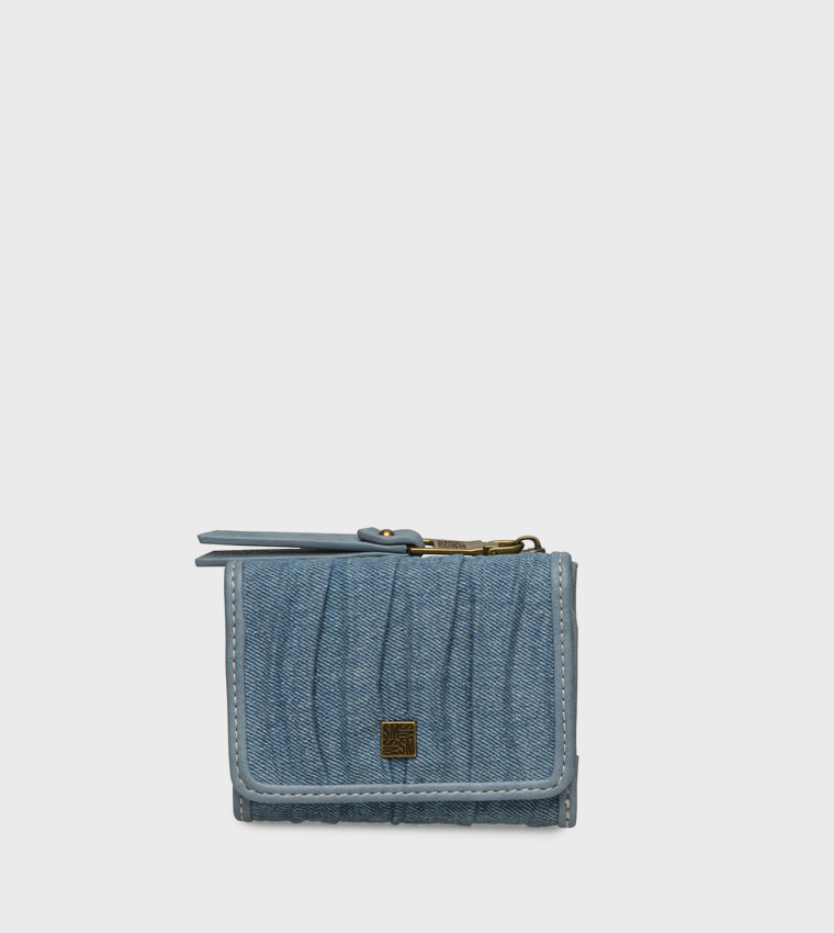 BEOS Textured Logo Detail Wallet