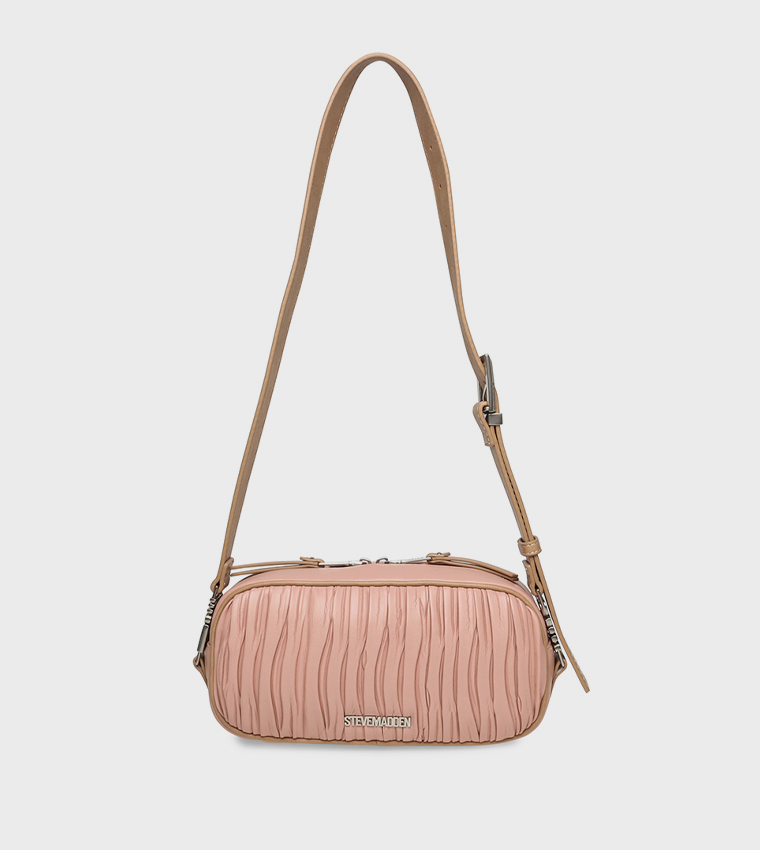 BCITRA Textured Logo Detail Crossbody Bag