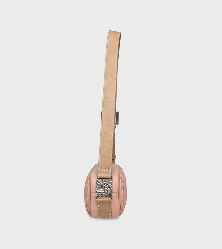 BCITRA Textured Logo Detail Crossbody Bag
