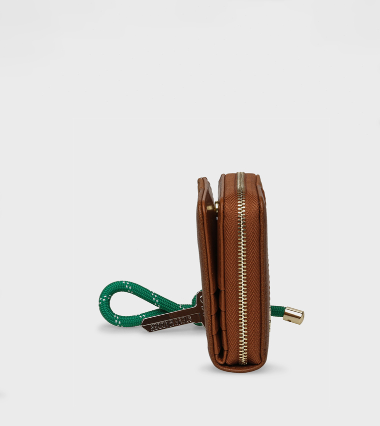 BKOKO Color Block Zip-Around Wallet