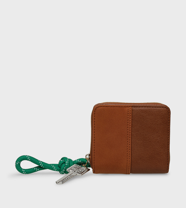 BKOKO Color Block Zip-Around Wallet