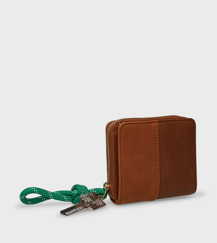 BKOKO Color Block Zip-Around Wallet