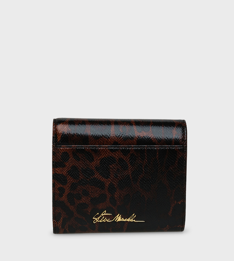 BLYDA-E Leopard Print Flap Wallet