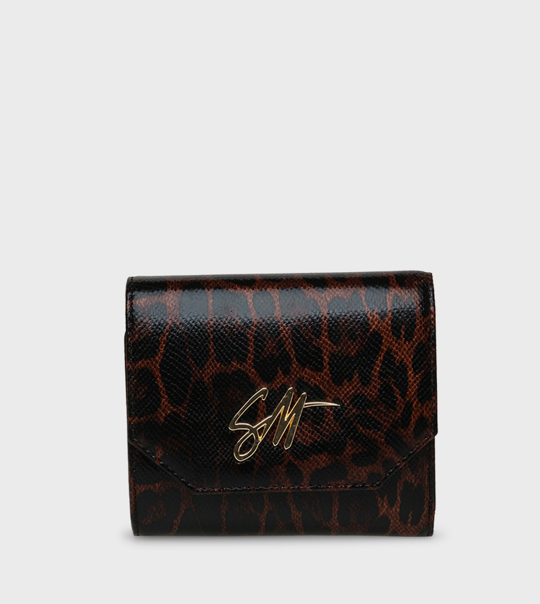 BLYDA-E Leopard Print Flap Wallet