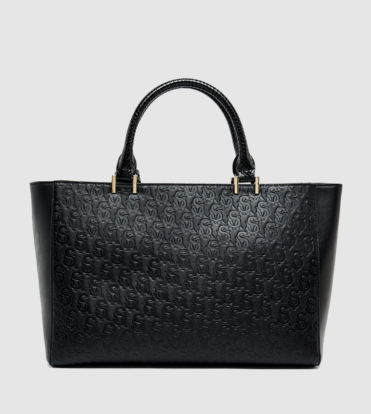 Monogram Debossed Tote Bag