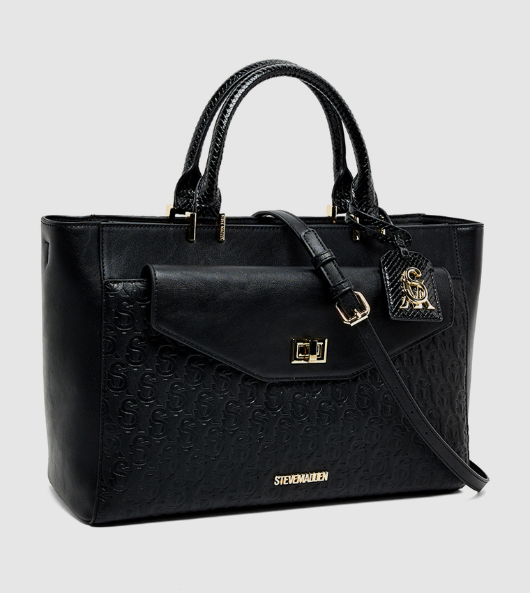 Monogram Debossed Tote Bag