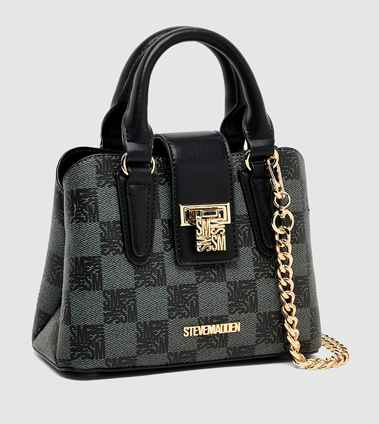 Monogram Patterned Satchel  Bag