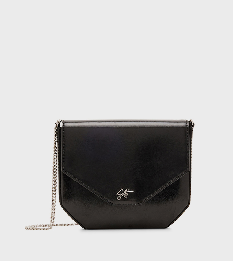 BSANDRY Logo Detail Flap Crossbody Bag
