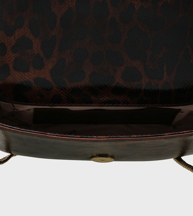 BSANDRYE Leopard Printed Flap Crossbody Bag