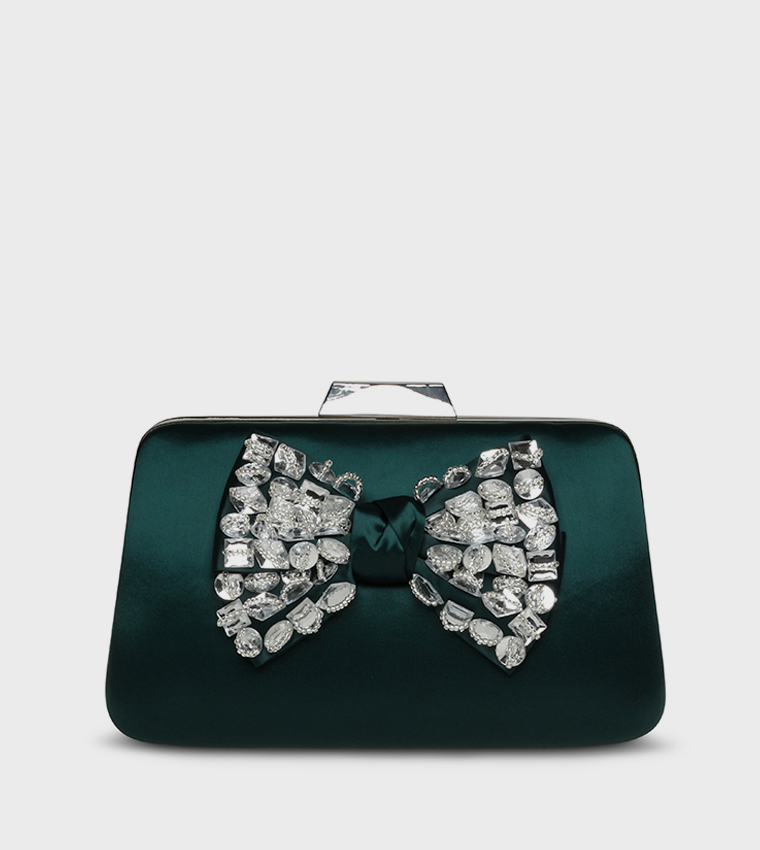 BSLOAN Embellished Bow Clutch