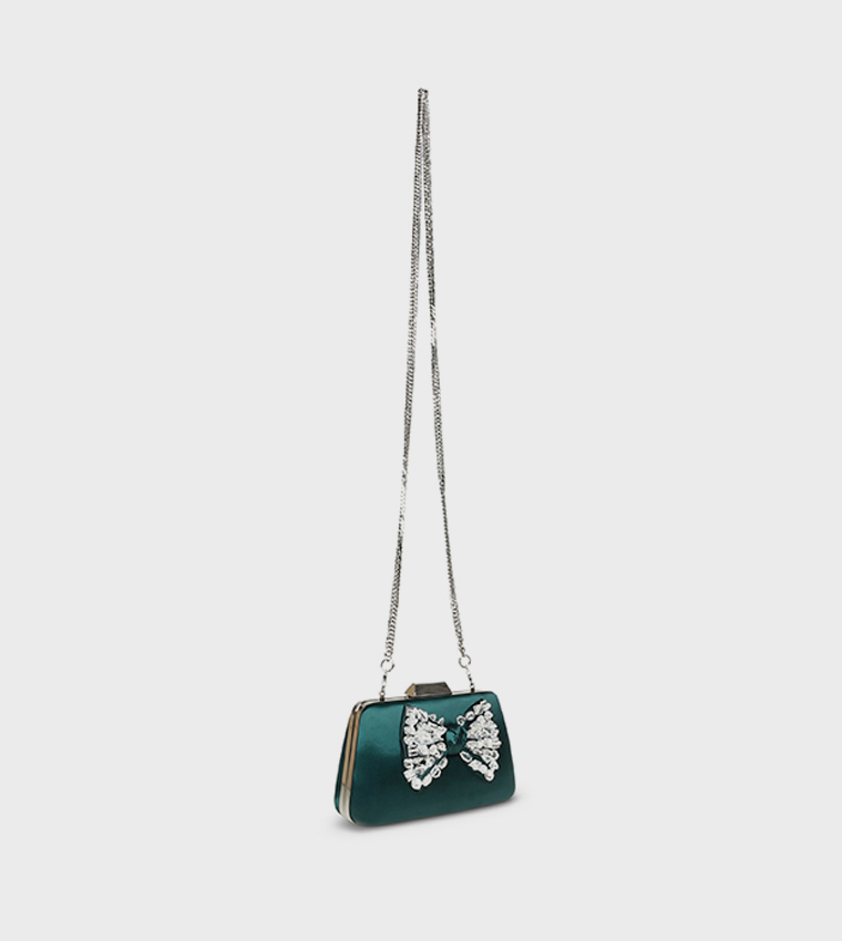 BSLOAN Embellished Bow Clutch