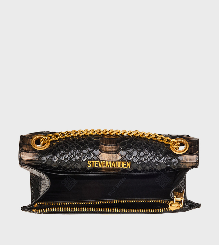 BRAMON-S Snakeskin Textured Crossbody Bag
