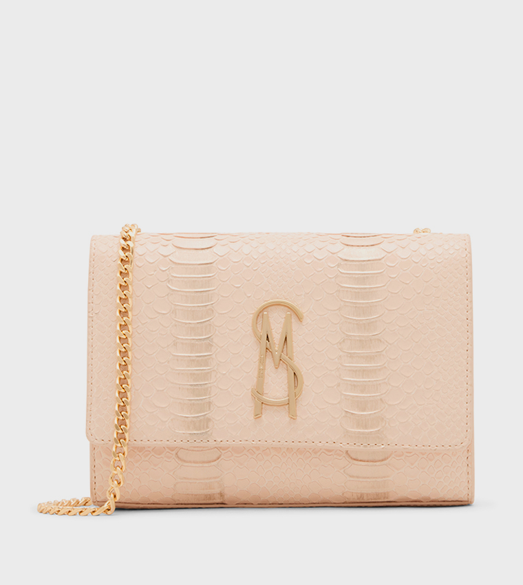 BRAMON-S Snakeskin Textured Crossbody Bag