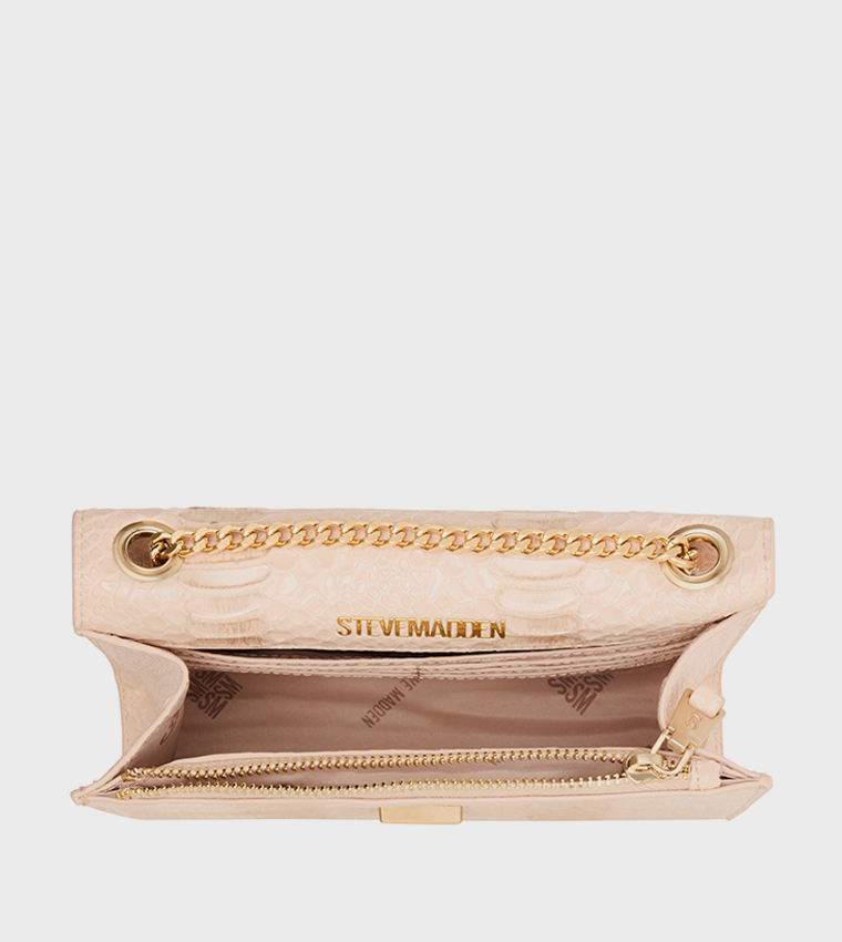 BRAMON-S Snakeskin Textured Crossbody Bag