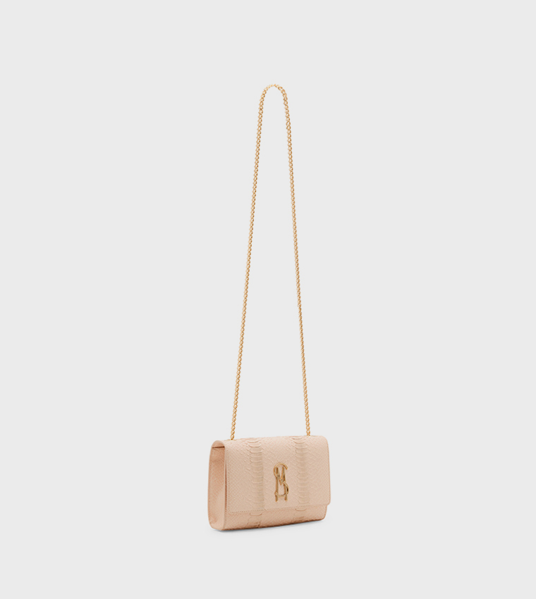 BRAMON-S Snakeskin Textured Crossbody Bag