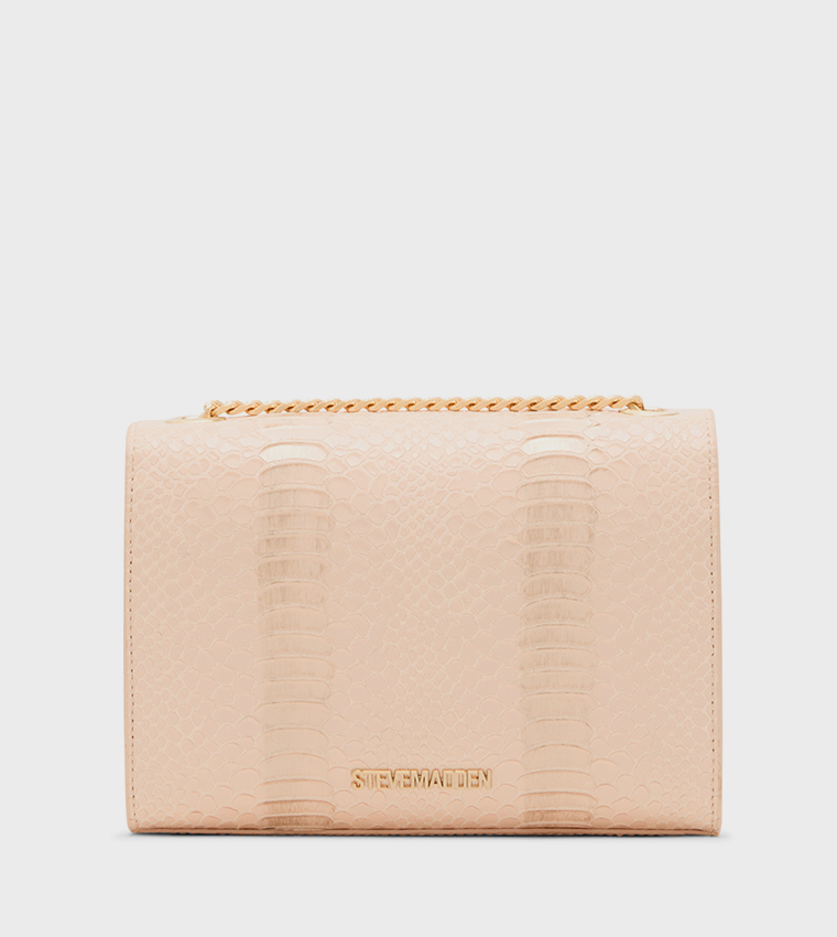 BRAMON-S Snakeskin Textured Crossbody Bag