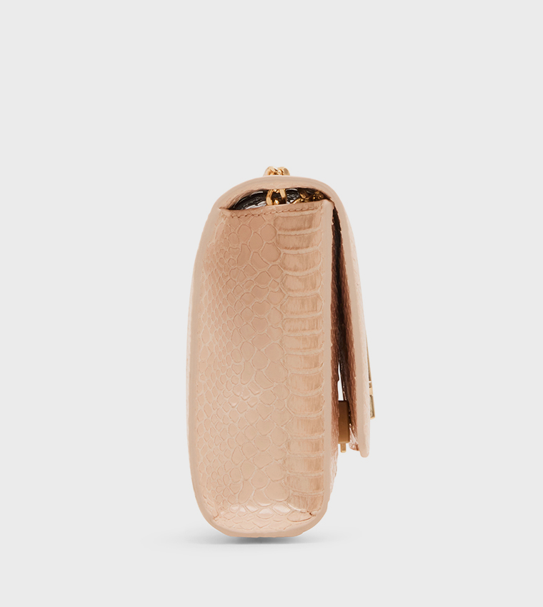 BRAMON-S Snakeskin Textured Crossbody Bag