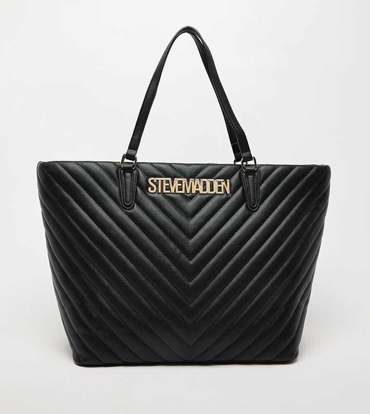 Quilted Tote Bag with Pouch
