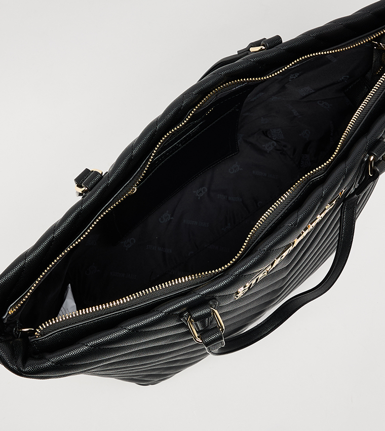 Quilted Tote Bag with Pouch