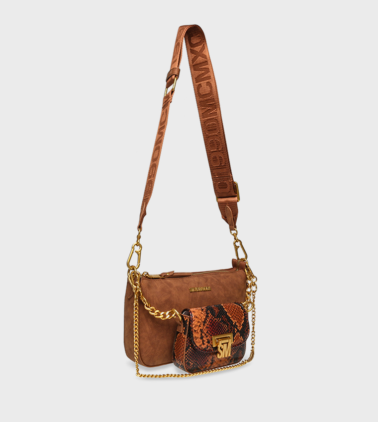 BNAIM-S Snakeskin Crossbody Bag