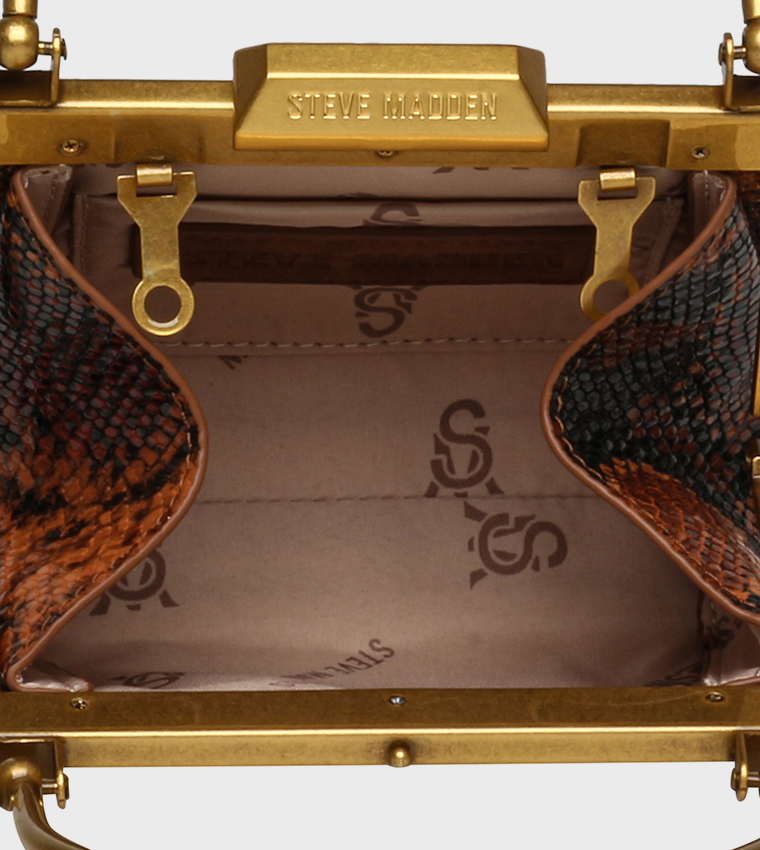 حقيبة صغيرة بيلو بنقشة جلد الأفعى