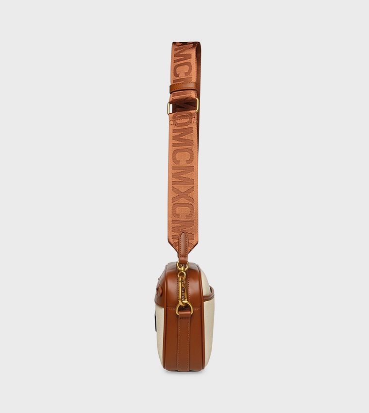 BAIZE Logo Embroidered Crossbody Bag