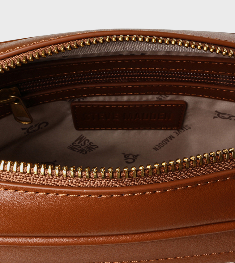 BAIZE Logo Embroidered Crossbody Bag