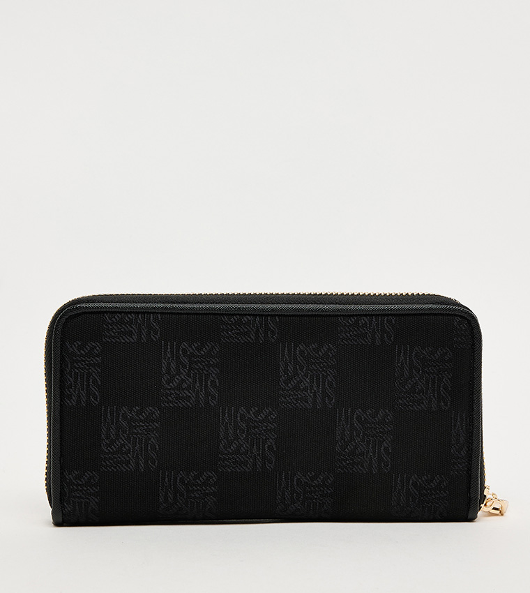 Patterned Zip-Around Wallet