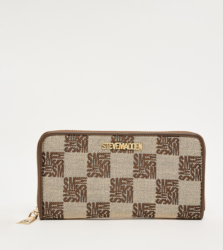 Patterned Zip-Around Wallet