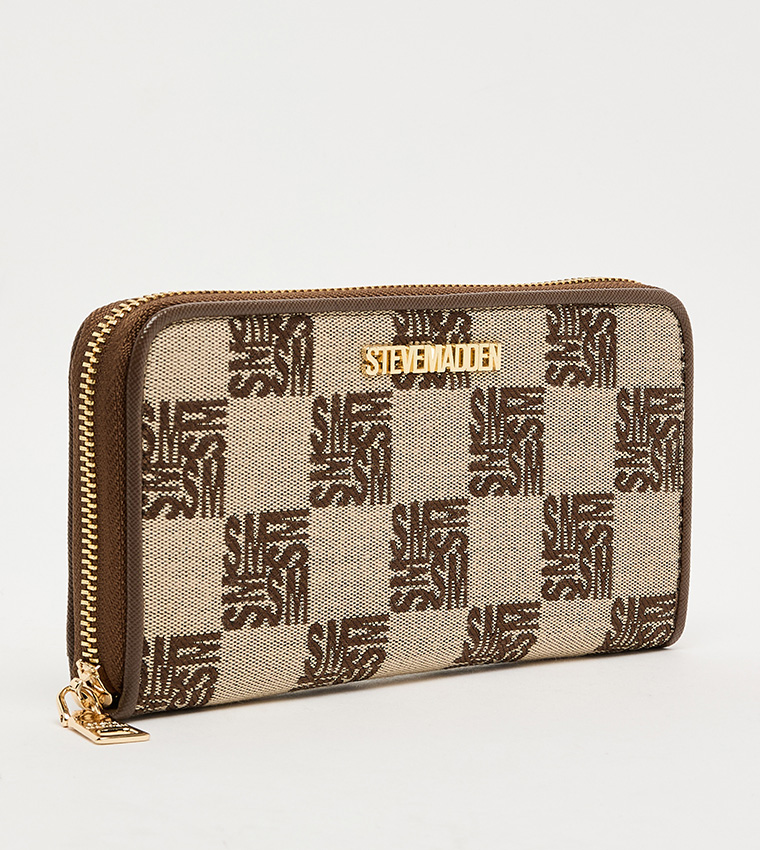 Patterned Zip-Around Wallet