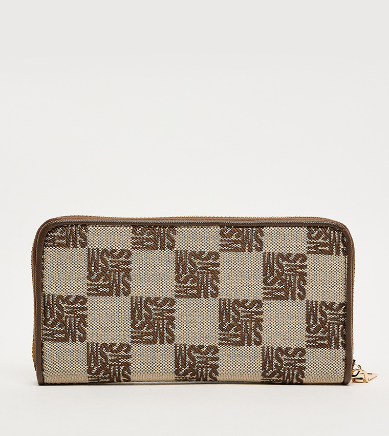 Patterned Zip-Around Wallet