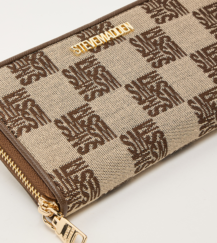 Patterned Zip-Around Wallet