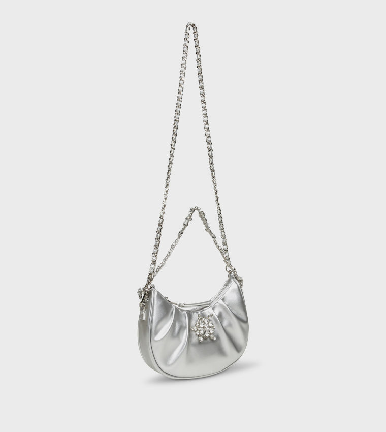 BSAFFY Embellished Hobo Bag