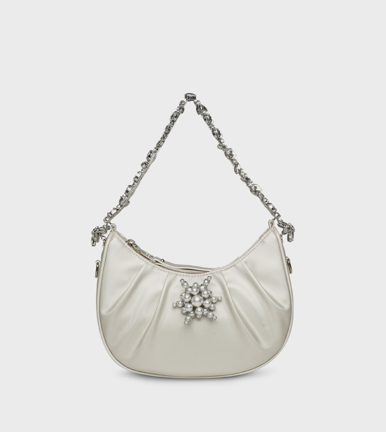 BSAFFY Embellished Hobo Bag
